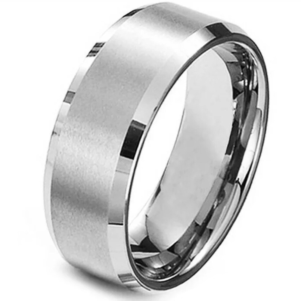 8mm Size-8-New Stainless Steel unisex ring band
